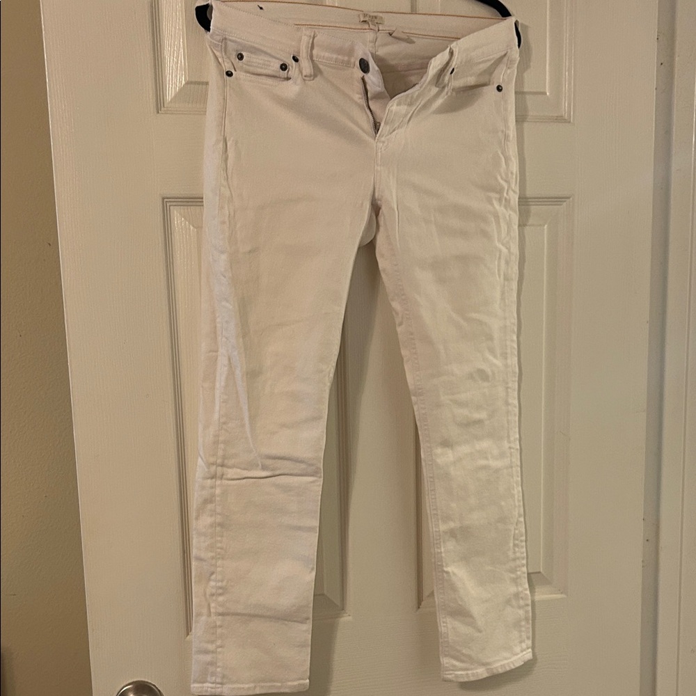 J. Crew Women's Cream Straight Leg Jeans